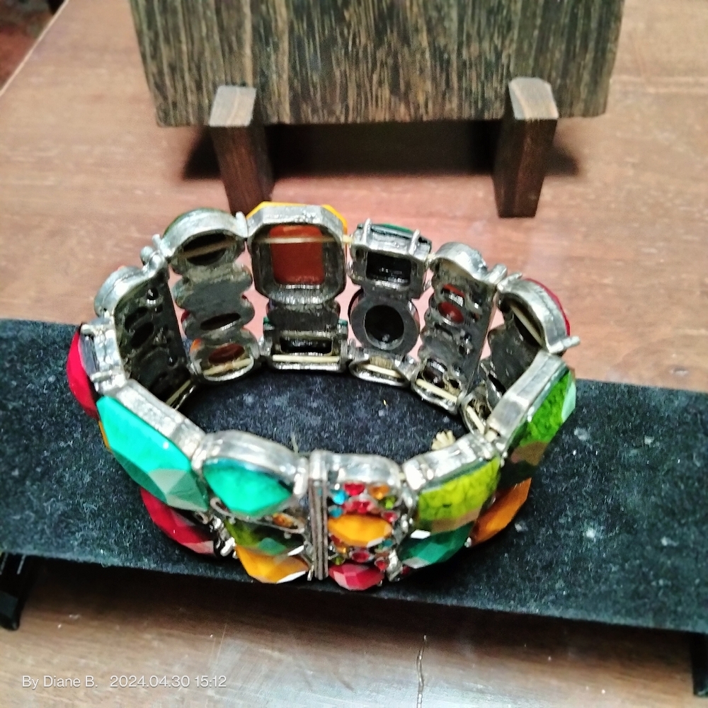 Multi Colored Stretched Bracelet - image 2